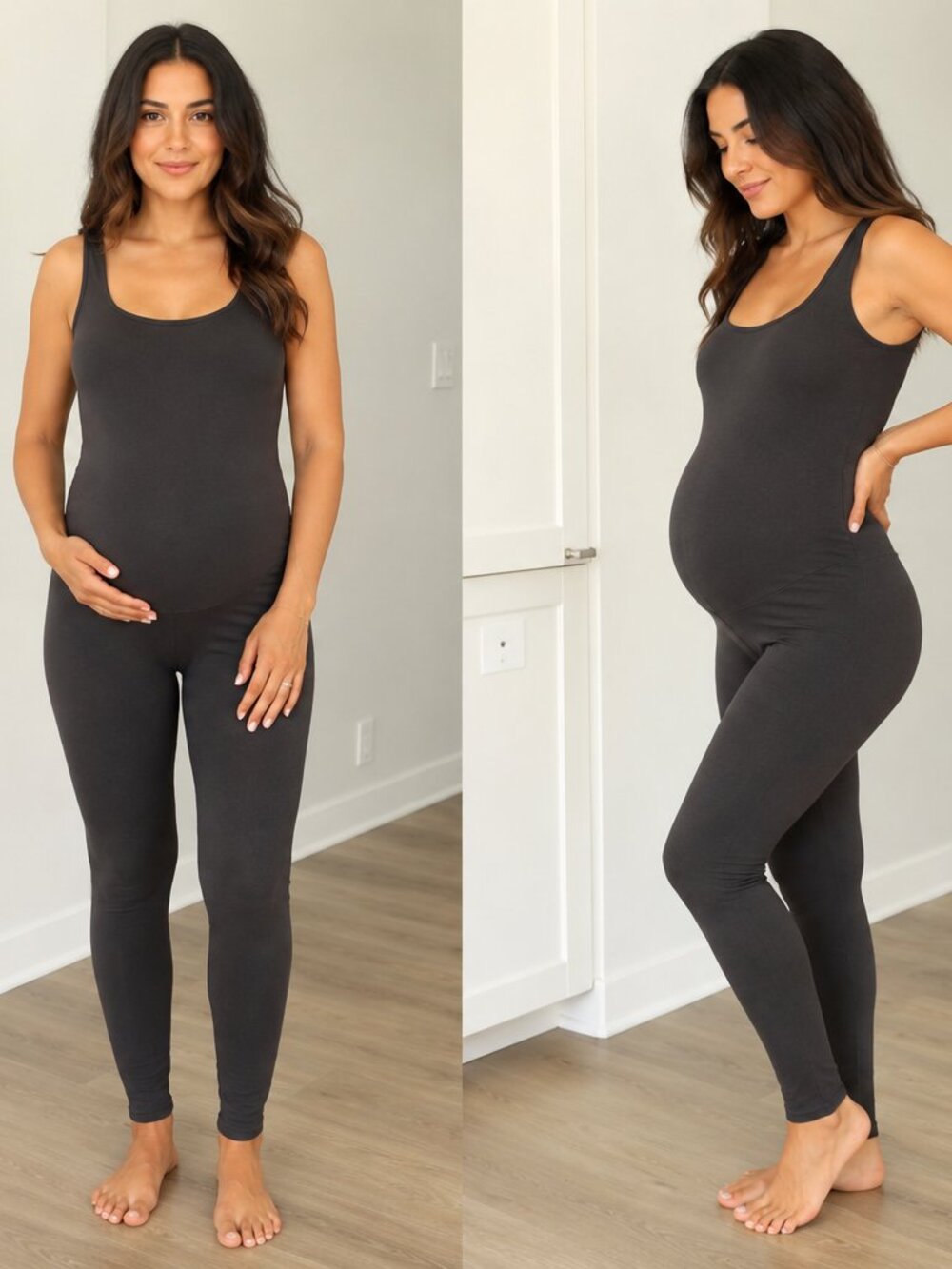 NWT SKIMS MATERNITY CATSUIT JUMPSUIT bump soot XL comfy lounge support pregnancy